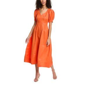 [NWT] Ted Baker Londan Opalz  midi dress in orange, US size 8-10